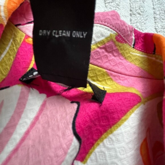 G Signature Women's Floral Print Button Front Embossed Blazer Multicolor 12 - Picture 4 of 7